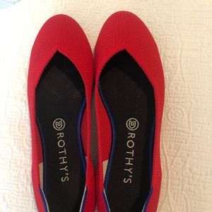 Rothy’s Cherry Red Flats